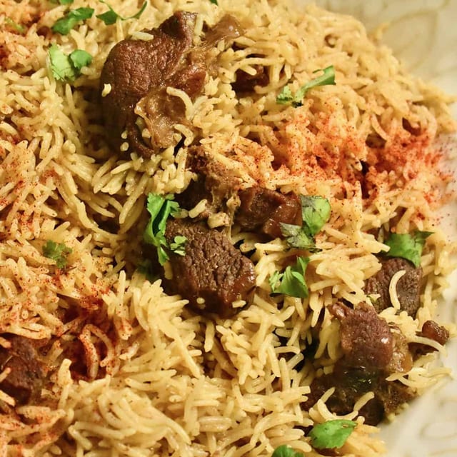 Khuska Mutton Pulav.