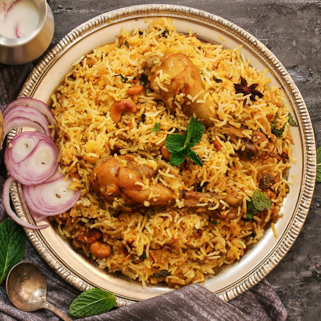 Hyderabad Chicken Dum Biriyani.