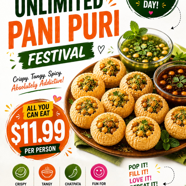 Unlimited Pani Puri - Thursday's Happy Hour