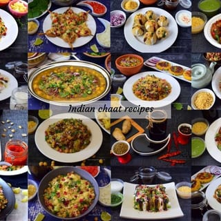 Golden Chaat (Samosa Chaat, Aloo Tikki, Papri Chaat)