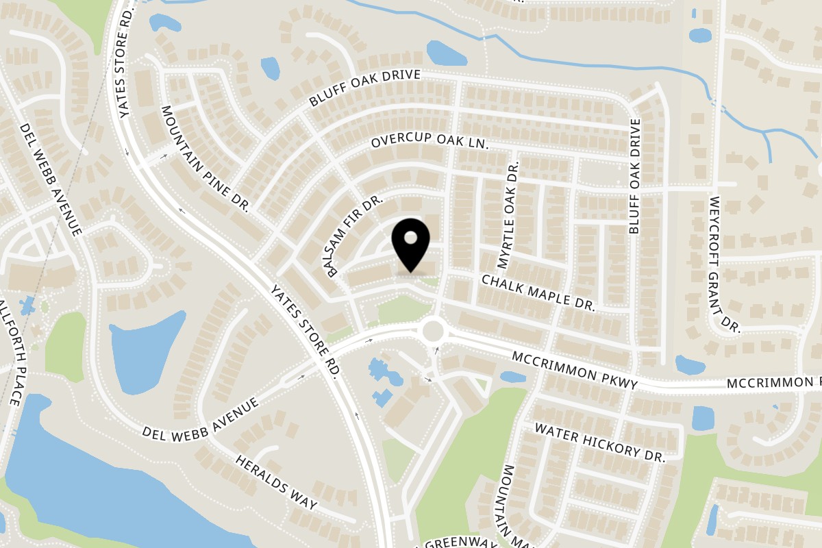 Map showing the location of Bharath Cafe Cary on 716 Slash Pine Dr in Cary